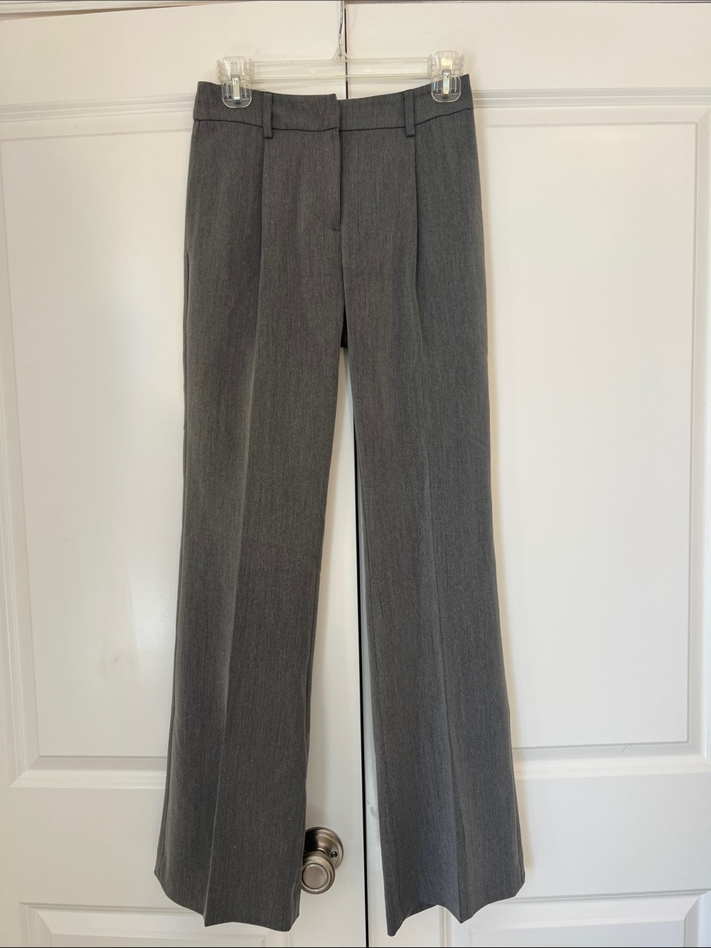 Open Efit Women’s Gray Dress Pants - Classic Straight Leg